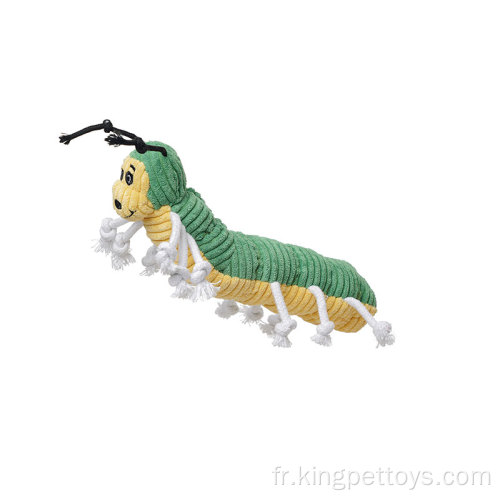 Caterpillar de jouets de chien en peluche interactif